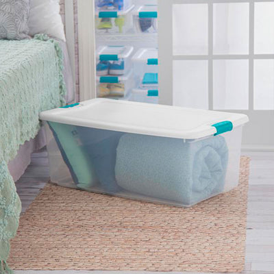 Sterilite 106-Quart Latching Storage Box 4-Pack & 70-Quart Ultra Latch Container