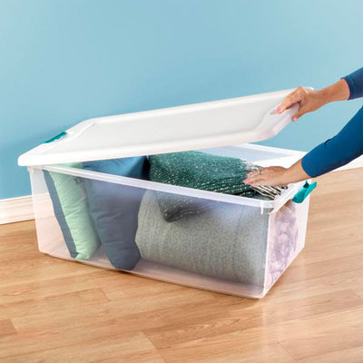 Sterilite 106-Quart Latching Storage Box 4-Pack & 70-Quart Ultra Latch Container