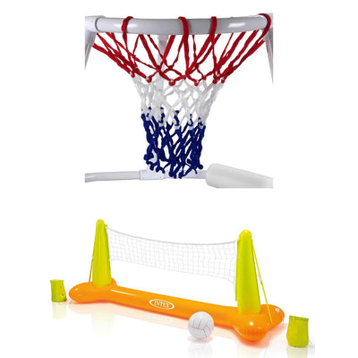 Swimline Super Hoops Floating Pool Basketball & Volleyball Game Sets with Balls