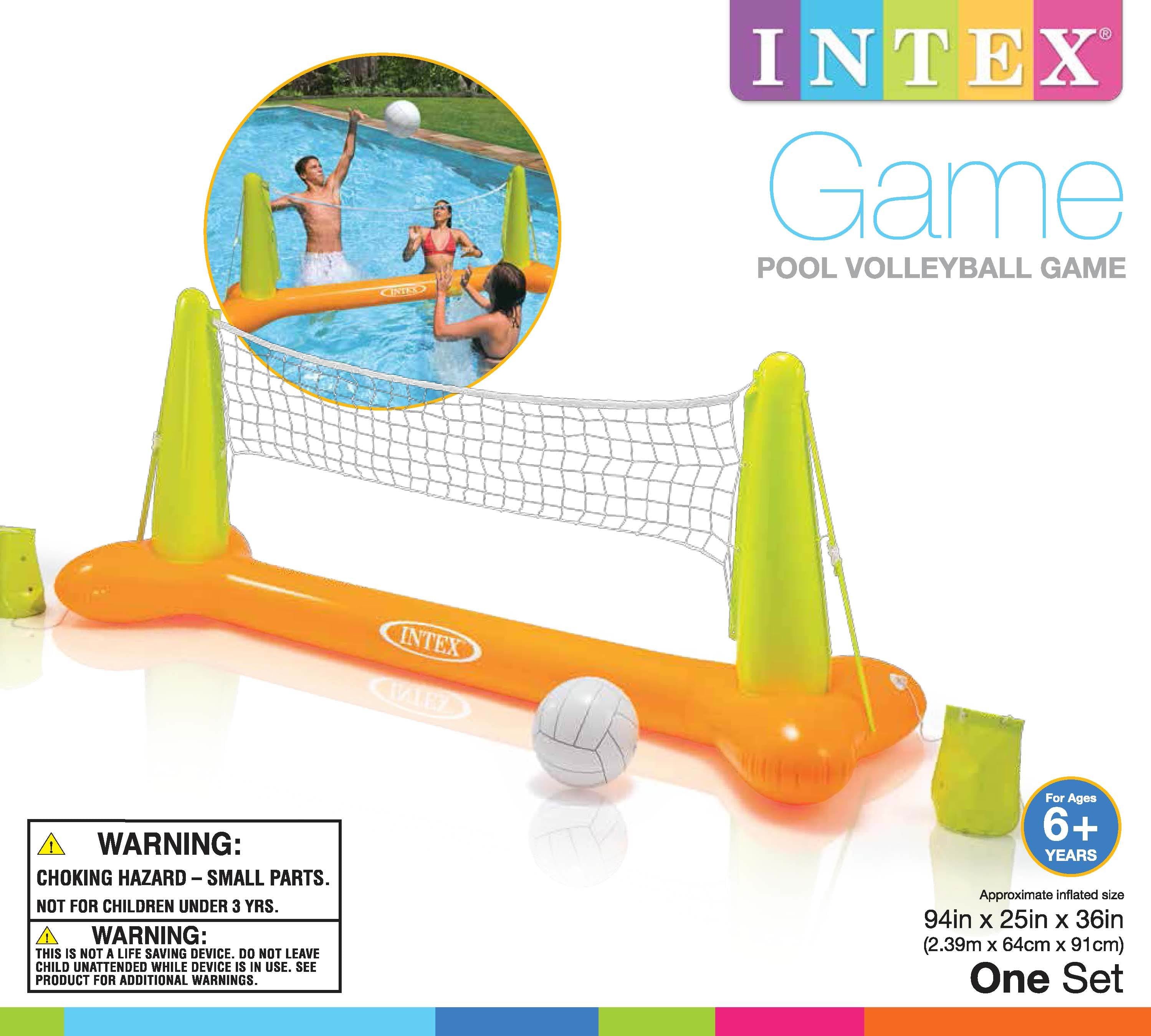 Swimline Super Hoops Floating Pool Basketball & Volleyball Game Sets with Balls