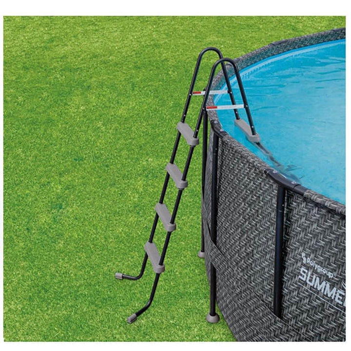 Summer Waves 24ft x 52in Above Ground Frame Pool Set with Sand Pump (Open Box) - VMInnovations
