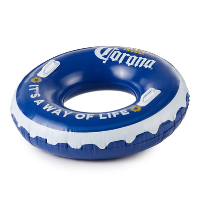 Summer Waves Corona It's a Way of Life Inflatable PVC Bottle Cap Tube Pool Float