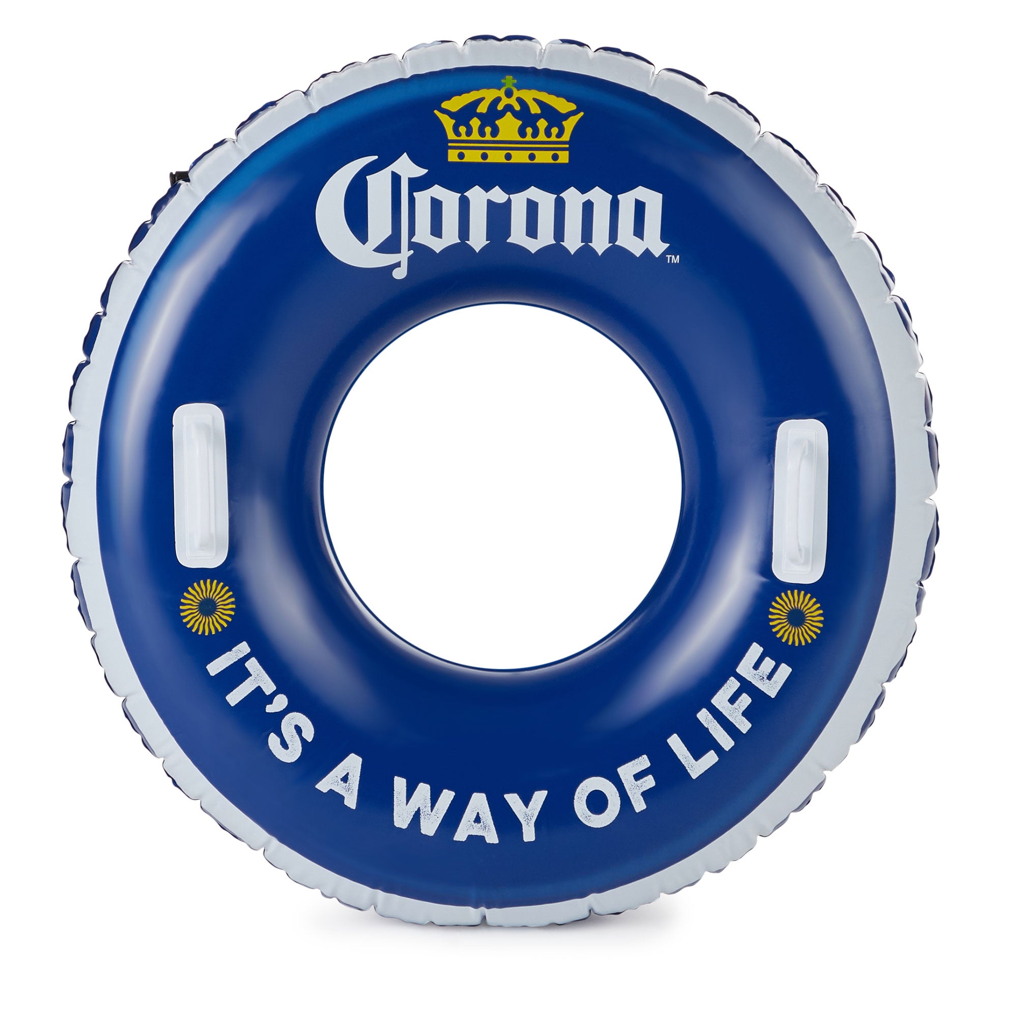Summer Waves Corona It's a Way of Life Inflatable PVC Bottle Cap Tube Pool Float