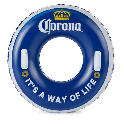 Summer Waves Corona It's a Way of Life Inflatable PVC Bottle Cap Tube Pool Float