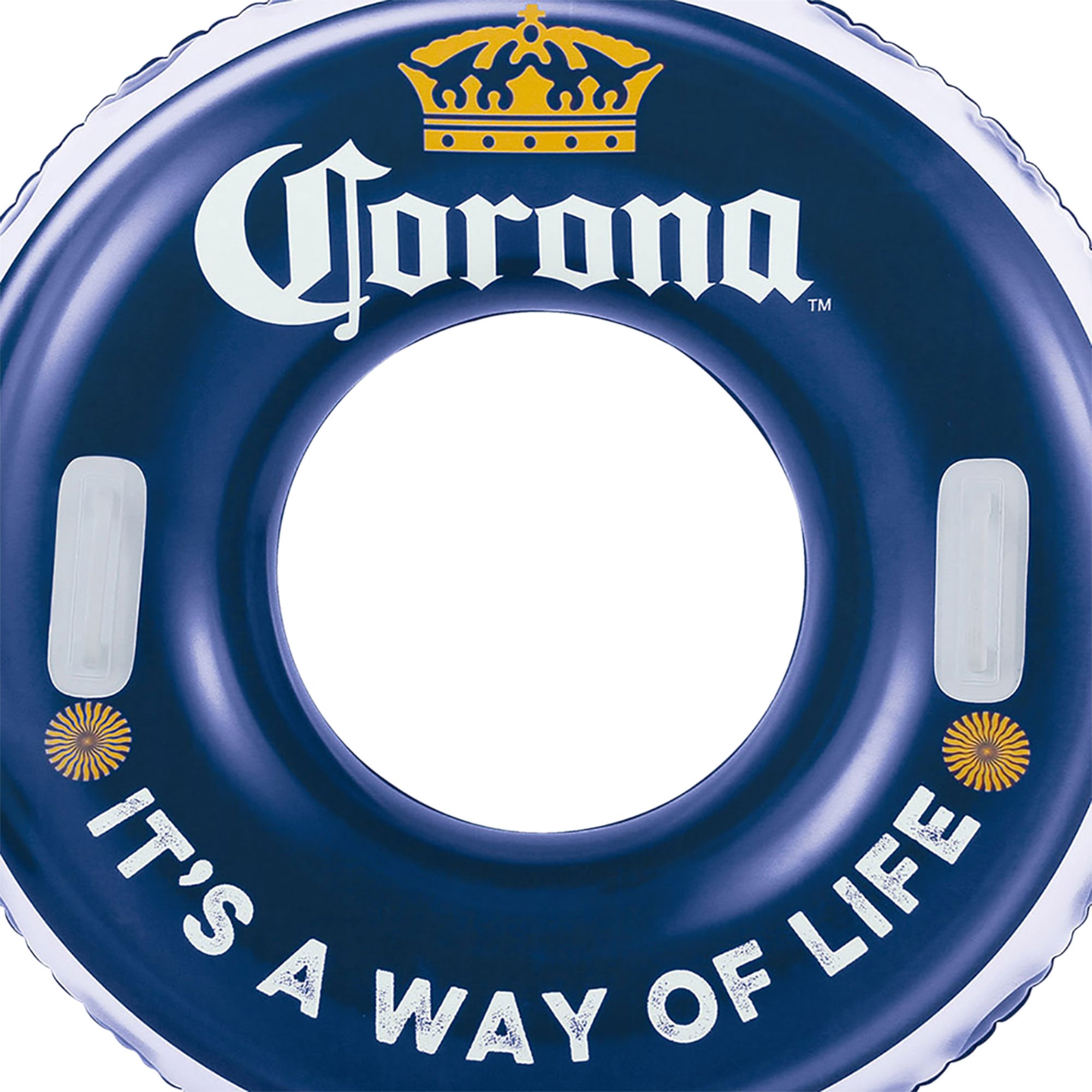 Summer Waves Corona It's a Way of Life Inflatable PVC Bottle Cap Tube Pool Float