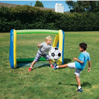 Big Play Sports Jumbo Inflatable Swimming Pool Goal & Ball Soccer Set (Open Box)