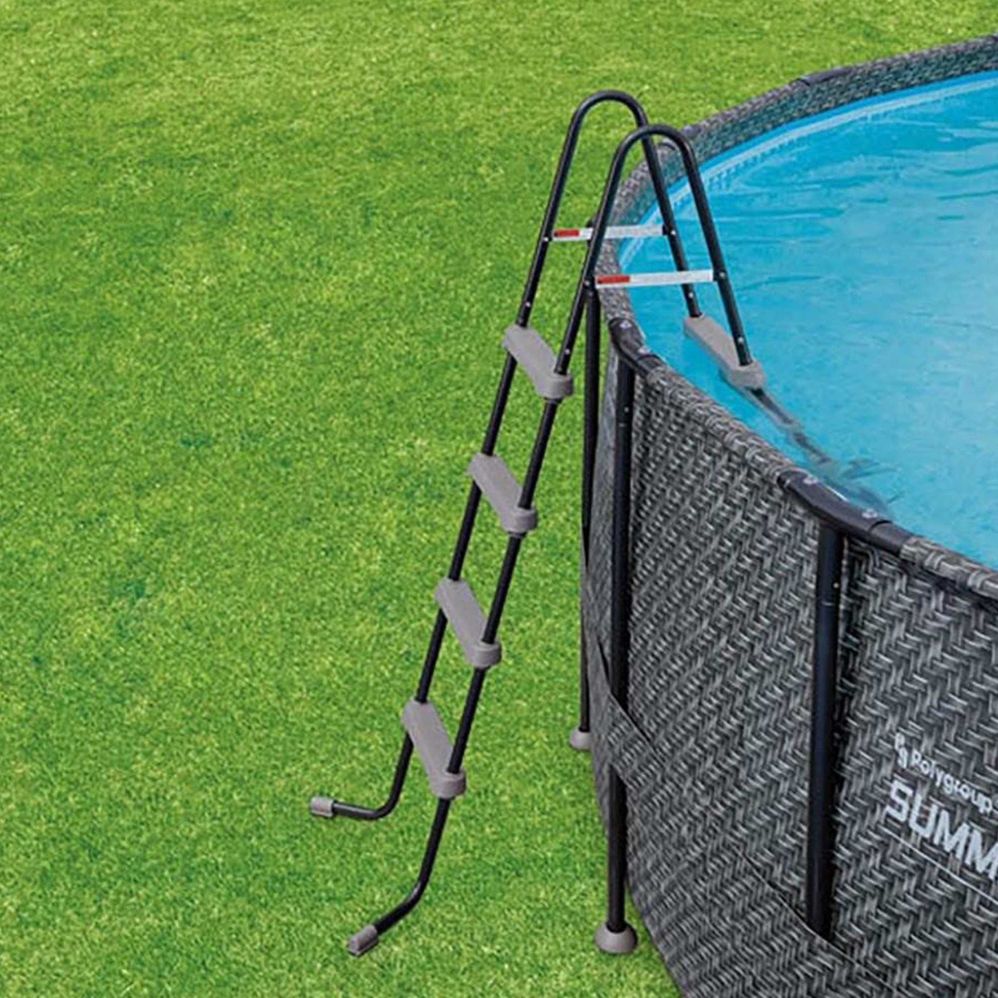 Summer Waves Elite Wicker Print 16' x 48" Above Ground Frame Pool Set (Open Box)