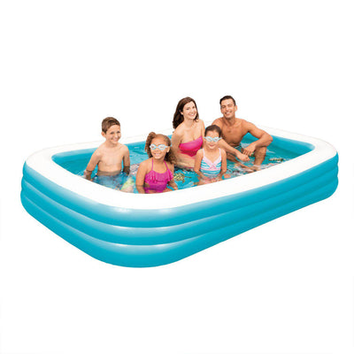 Summer Waves 10ft x 6ft x 22in Deluxe Inflatable Backyard Kiddie Splash Pool