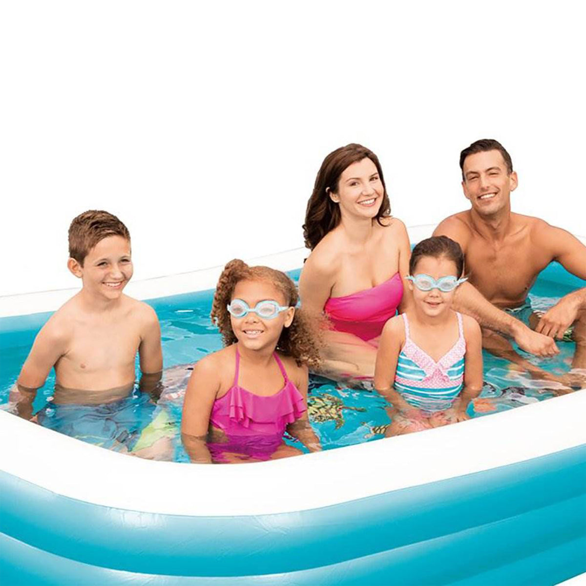 Summer Waves 10ft x 6ft x 22in Deluxe Inflatable Backyard Kiddie Splash Pool