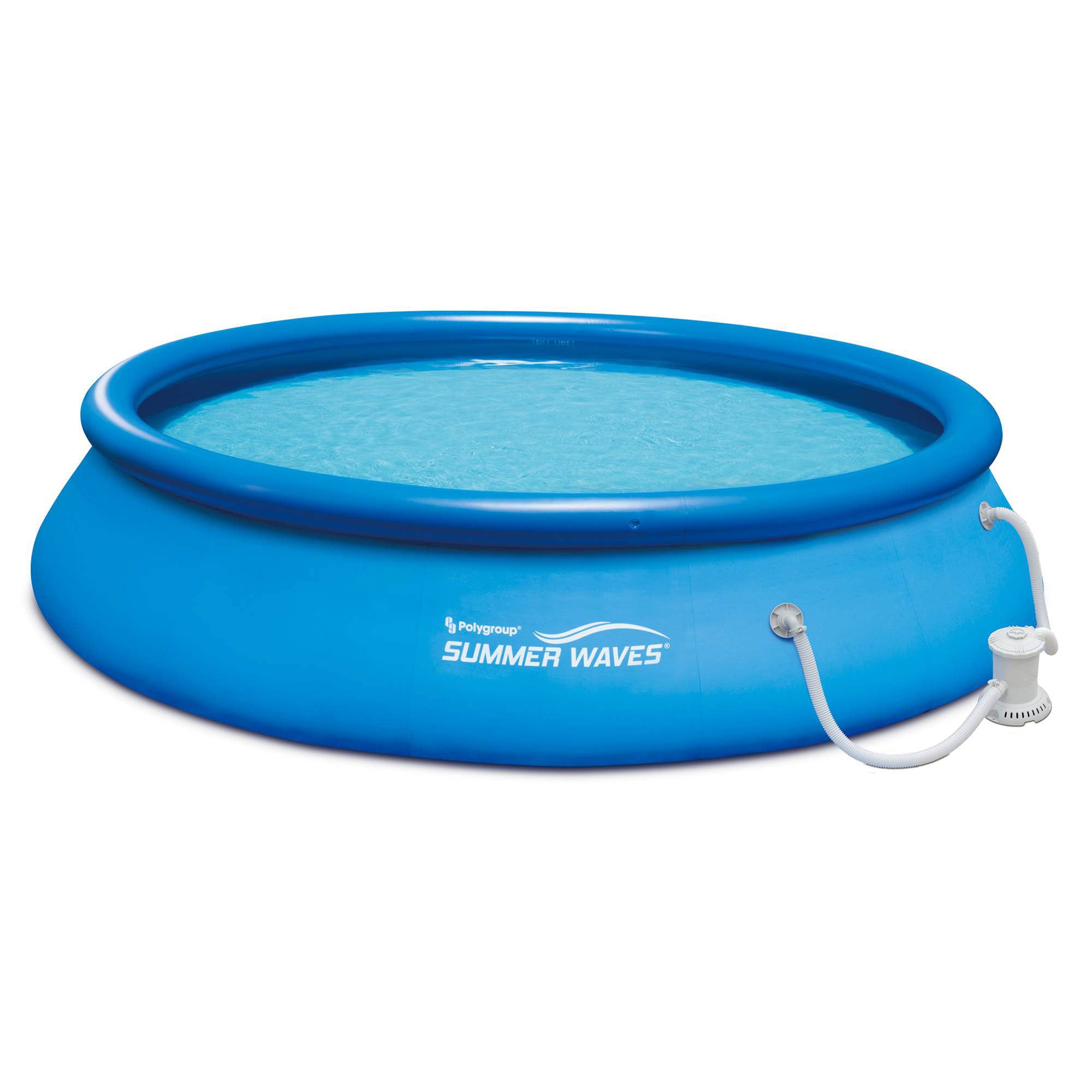 Summer Waves 15ft x 36in Quick Set Inflatable Above Ground Pool and Filter Pump