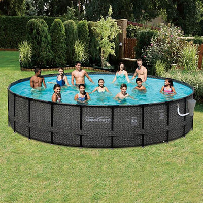 Summer Waves Elite 20ft x 48in Above Ground Frame Pool Set with Pump (Used) - VMInnovations