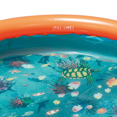 Summer Waves Small 8' Inflatable Pool with Aquatic Floor Pattern (Open Box)