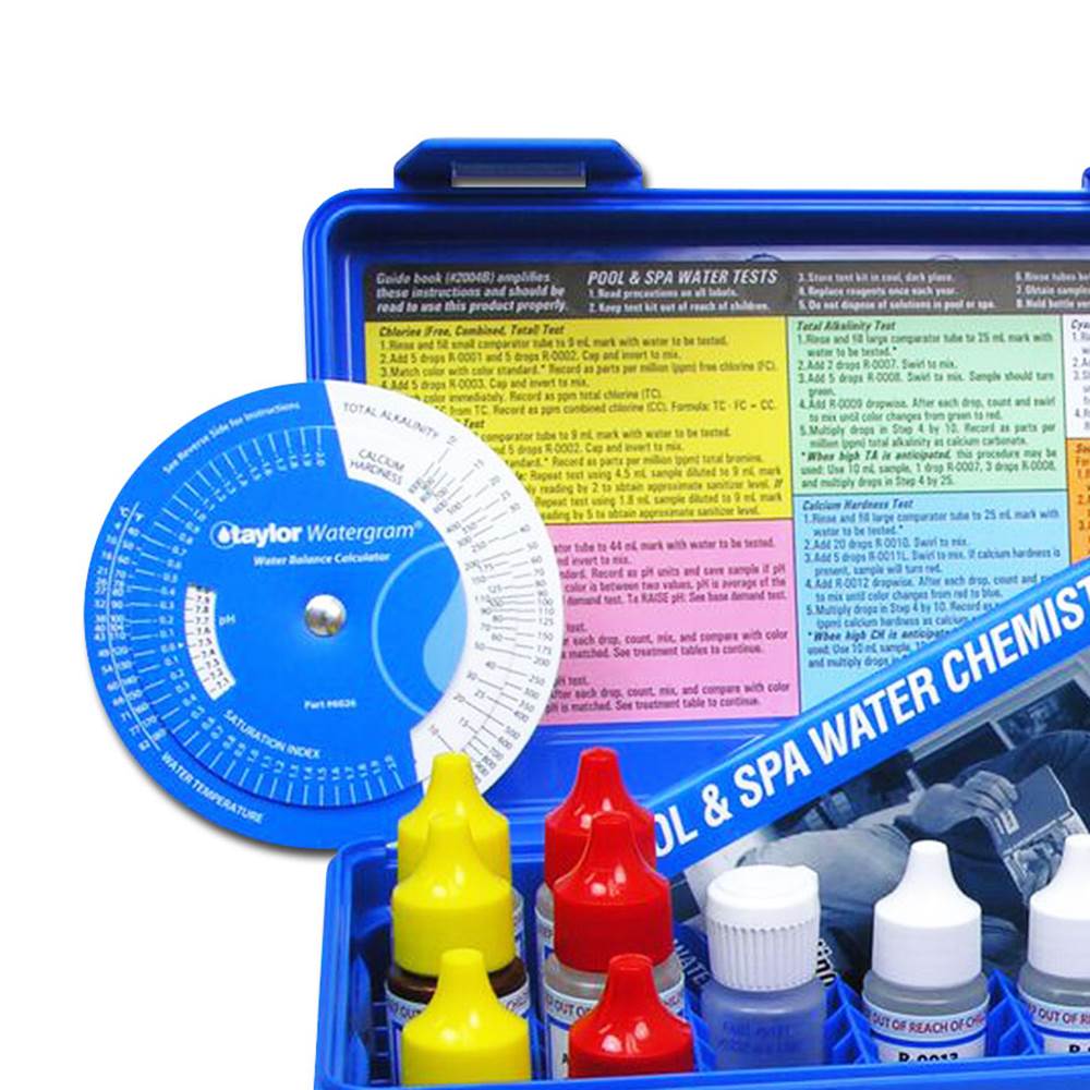Taylor Swimming Pool Chlorine/Bromine Kit + 100 Count Chlorine/pH Test Strips