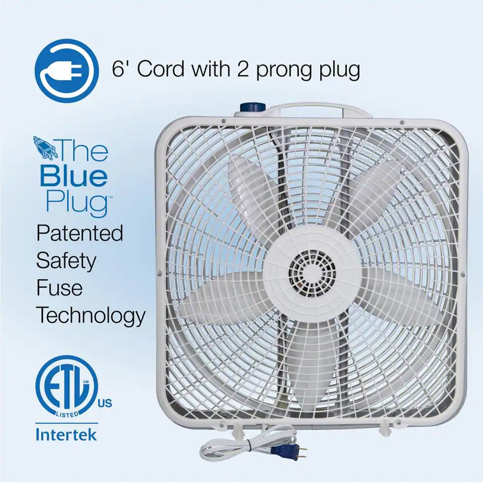 Lasko 3 Speed Weather Shield Performance 20" Box Fan w/ Easy Carry Handle (Used) - VMInnovations