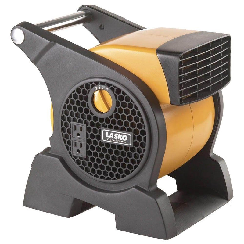 Lasko Pro Performance 3 Speed High Velocity Utility Fan, Yellow (Open Box)