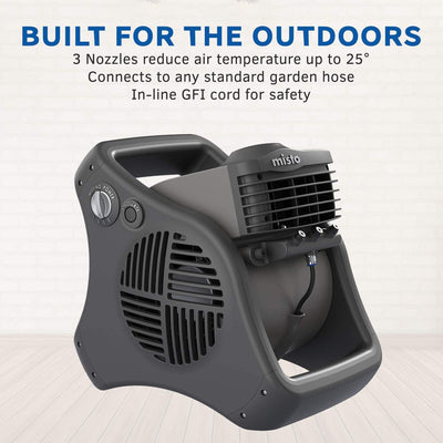 Misto 3 Speed Outdoor Patio Mister Portable Cooling Misting Fan (Open Box)