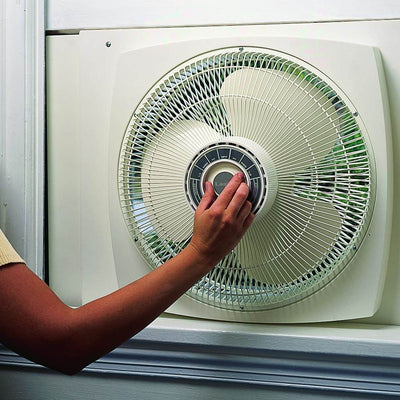 Lasko 16 Inch 3 Speed Powerful Electric Reversible Window Fan, White (Open Box)