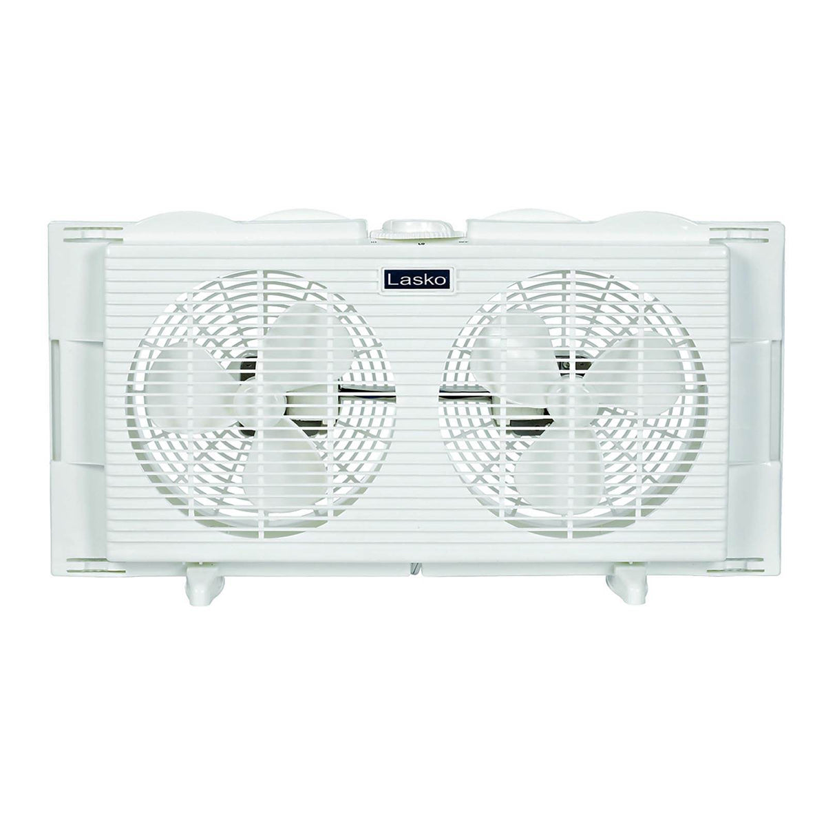 Lasko Slim 2 Speed 22-34 Inch Wide Dual Twin Window Fan, White |(Open Box)