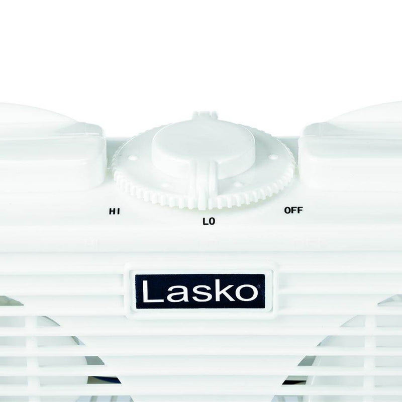 Lasko Slim Profile 2 Speed 22 to 34 Inch Wide Dual Twin Window Fan, White 2137