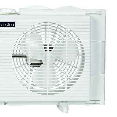 Lasko Slim 2 Speed 22-34 Inch Wide Dual Twin Window Fan, White |(Open Box)