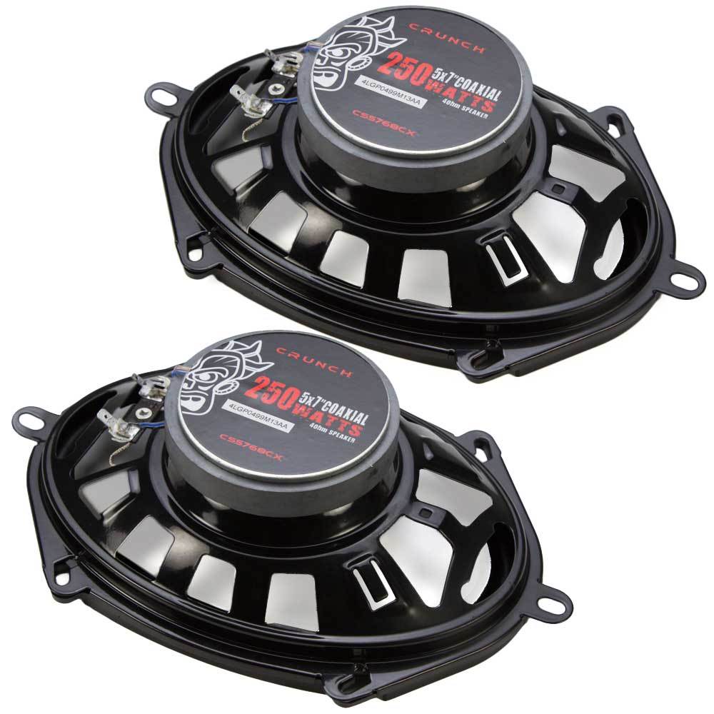 Crunch 250W Full Range 2 Way Coaxial Car Audio 5x7 by 6x8" Speaker Pair CS5768CX - VMInnovations