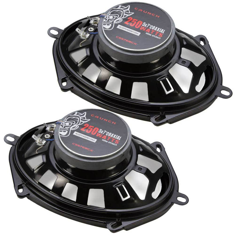 Crunch 250W Full Range 2 Way Coaxial Car Audio 5x7 by 6x8" Speaker Pair (Used)