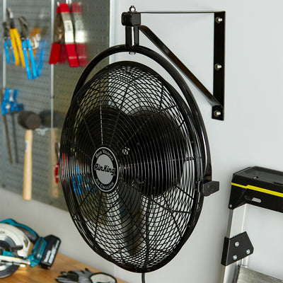 Air King 20" 1/6 HP 3-Speed Non-Oscillating Enclosed Wall Mount Fan (For Parts) - VMInnovations
