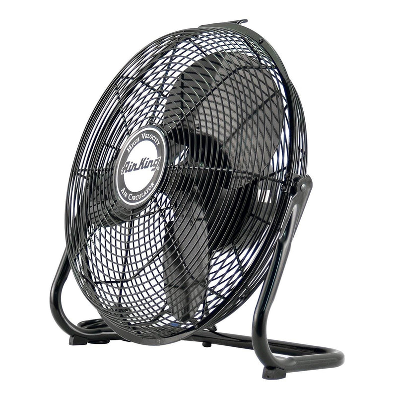 Air King 12 Inch 3-Speed Indoor Industrial Open Motor Pivoting Fan (Open Box)