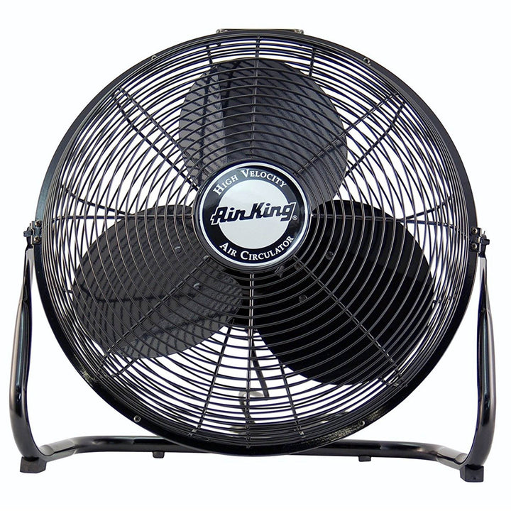 Air King 12 Inch 3-Speed Indoor Industrial Open Motor Pivoting Floor Fan (Used) - VMInnovations