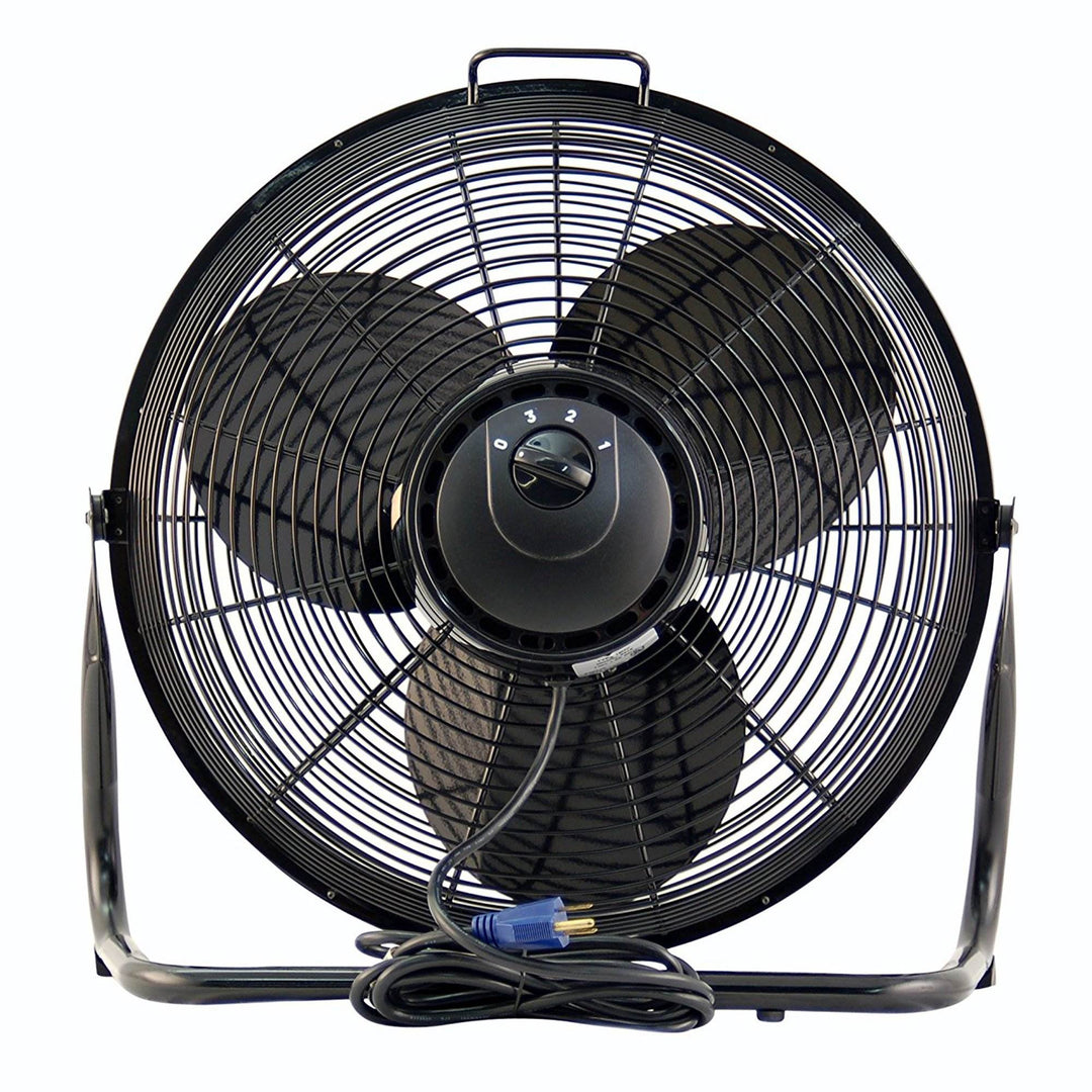 Air King 12 Inch 1/25 HP 3-Speed Indoor Industrial Open Motor Pivoting Floor Fan