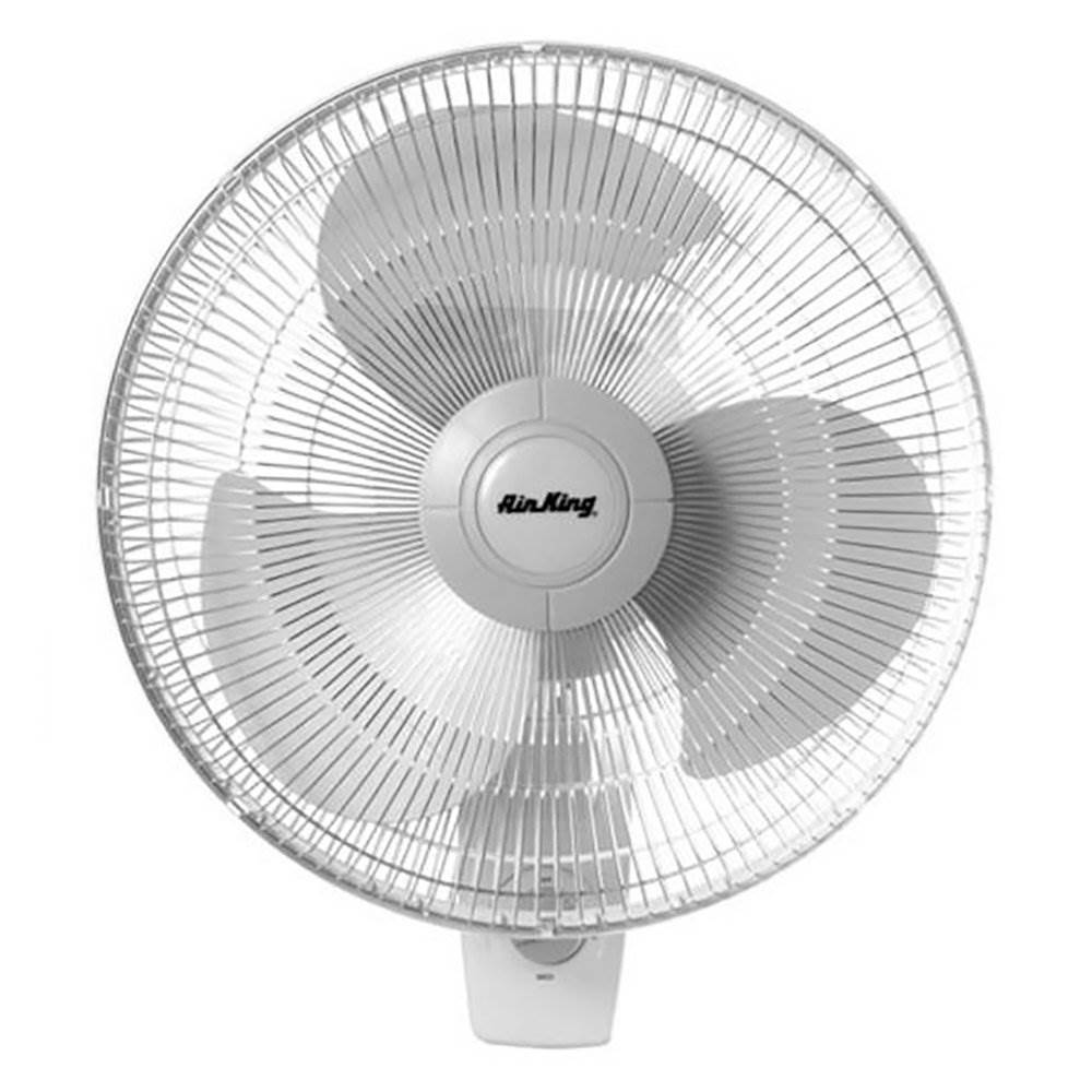 Air King 12-Inch 1/50 HP 3-Speed Commercial-Grade Oscillating Wall Fan, White (Refurbished)