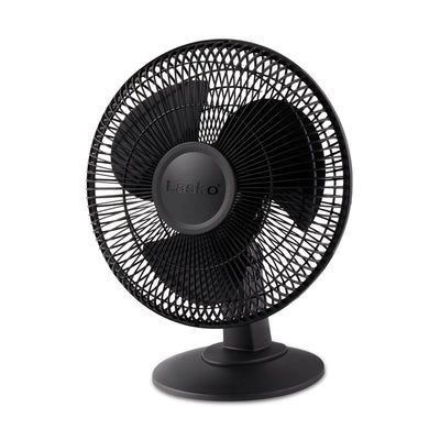 Lasko 12 Inch 3 Speed Oscillating Small Floor or Table Fan, Black 2017 (Used)