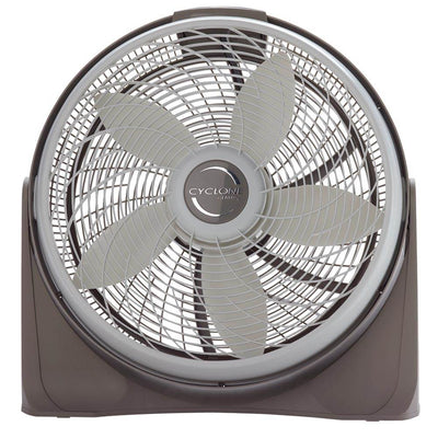 Lasko 20 Inch Cyclone Floor or Wall Mounted Pivoting Fan with Remote, Gray 3520