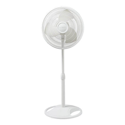 Lasko 16 Inch Oscillating Adjustable Tilting Pedestal Stand Fan, White(Open Box)