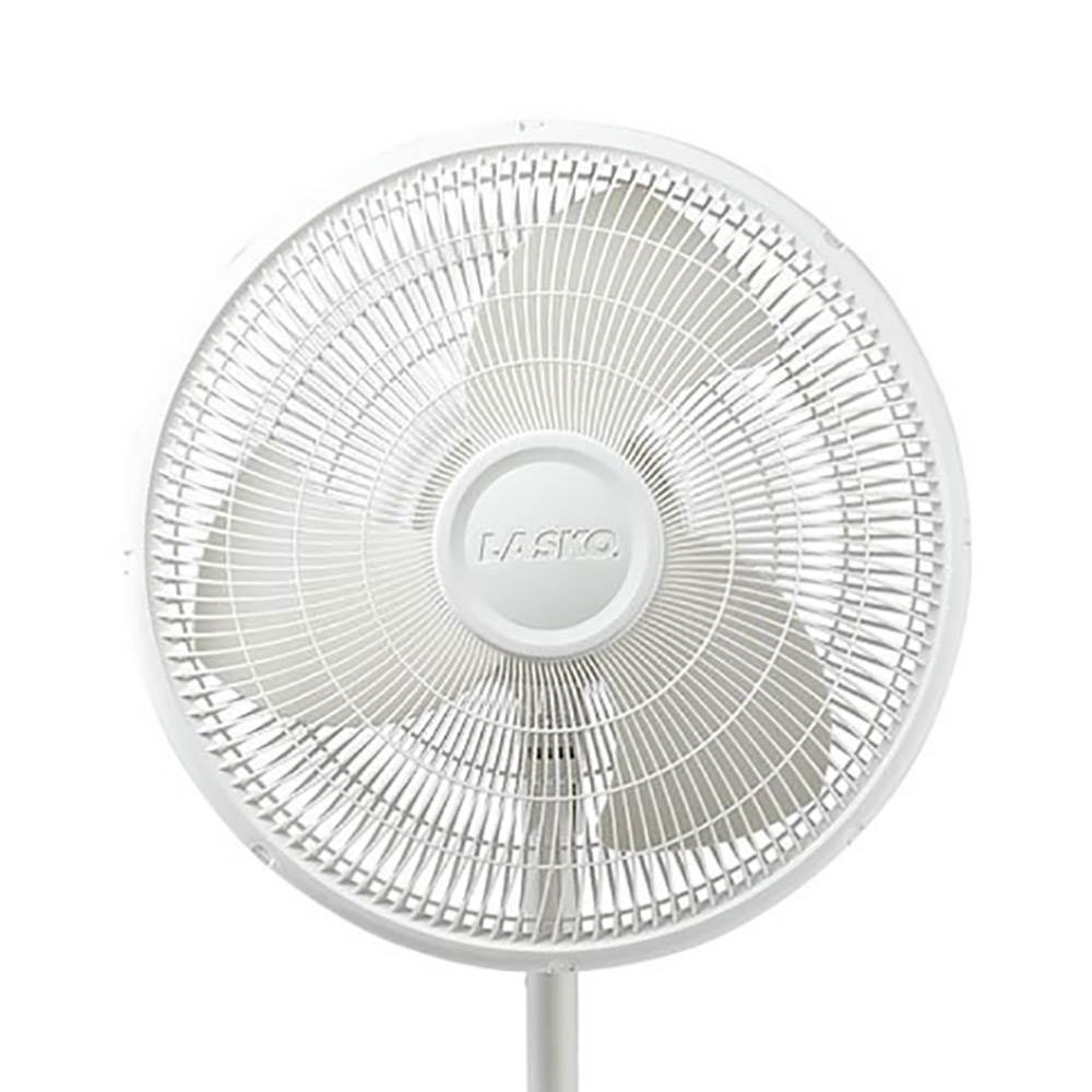 Lasko 16" 3-Speed Adjustable Tilting Oscillating Standing Pedestal Fan, White - VMInnovations