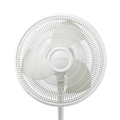 Lasko 16 Inch Oscillating 3 Speed Tilting Pedestal Stand Fan, White (Used)