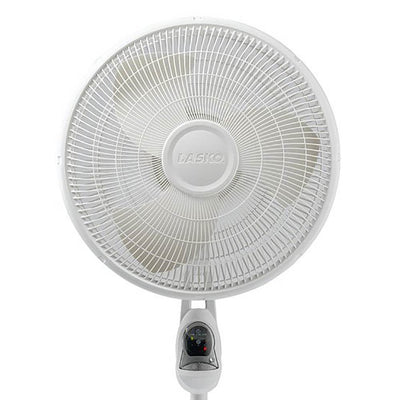 Lasko 16 Inch Remote Control Oscillating 3 Speed Free Standing Floor Fan, White