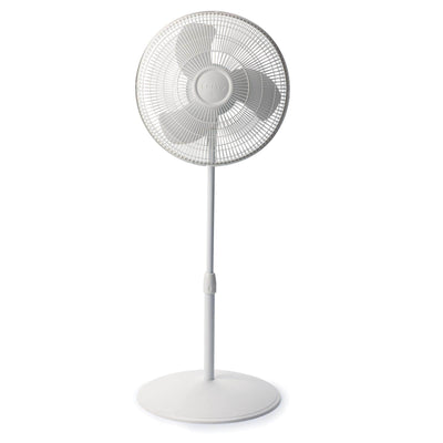 Lasko 16 Inch 3 Speed Oscillating Stand Pedestal Floor Fan, White (For Parts)