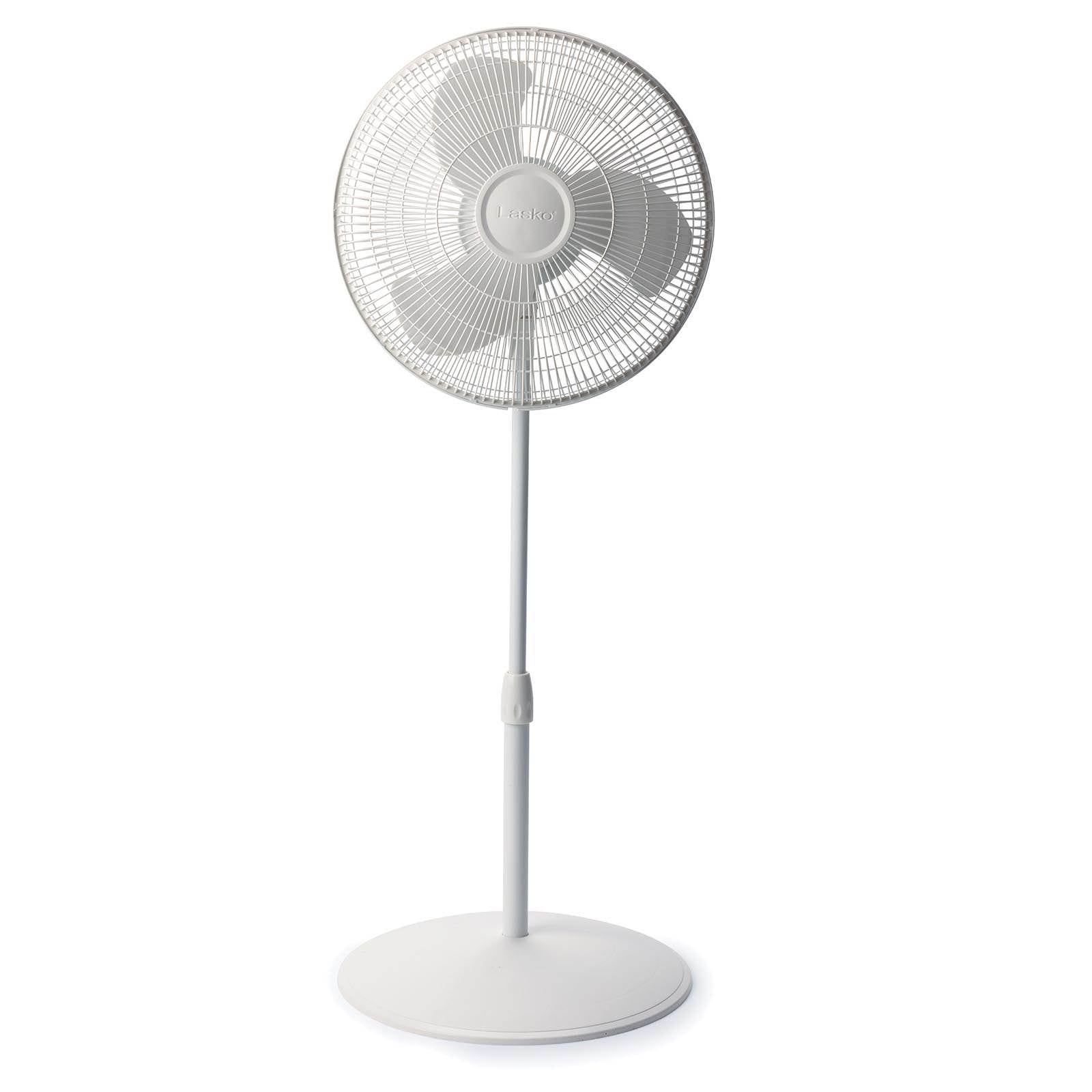 Lasko 16in 3 Speed Oscillating Adjustable Stand Pedestal Floor Fan, White (Used) - VMInnovations