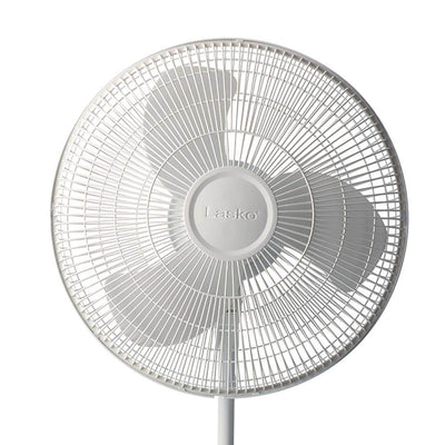 Lasko 16 Inch 3 Speed Oscillating Stand Pedestal Floor Fan, White (For Parts)