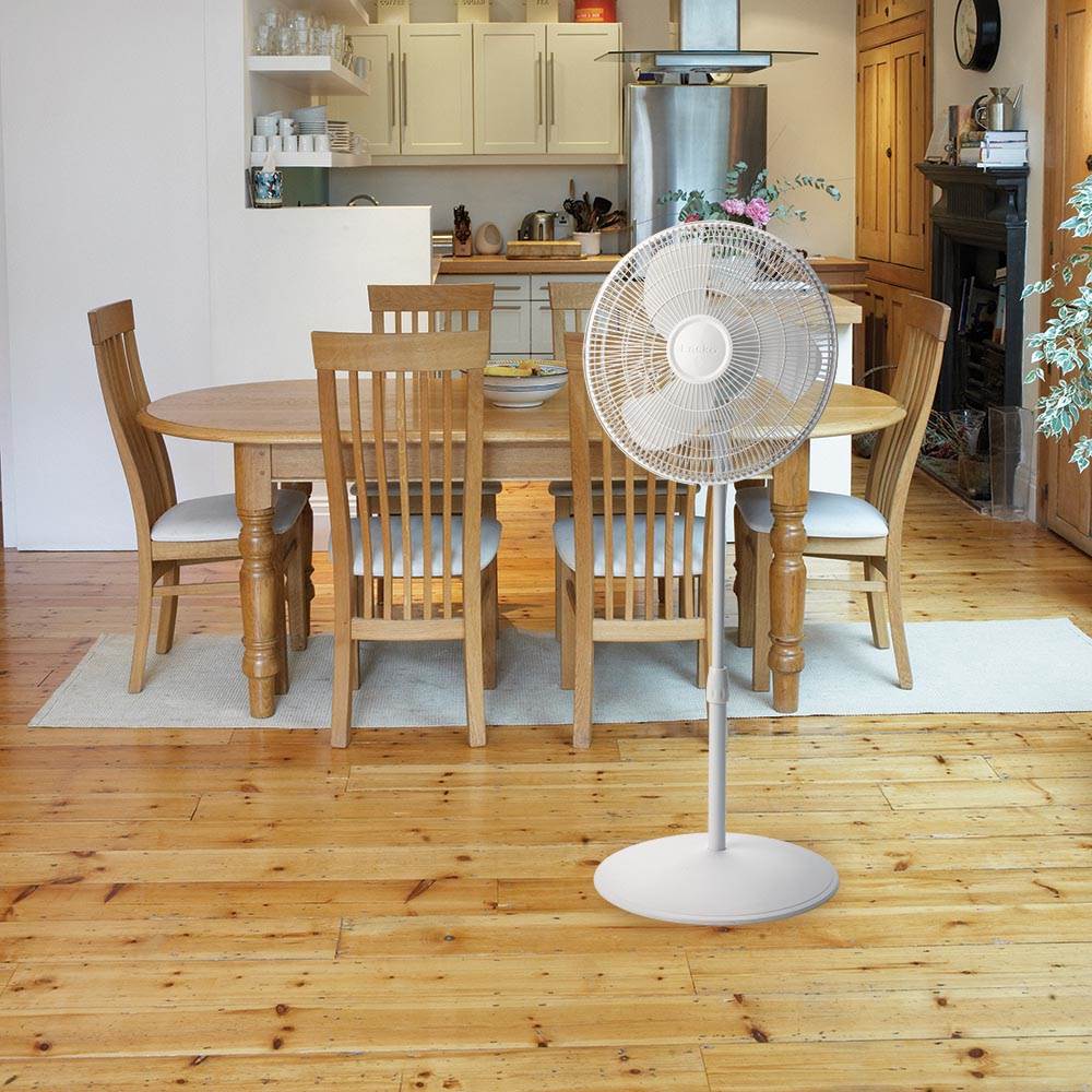 Lasko 16 Inch 3 Speed Oscillating Stand Pedestal Floor Fan, White (For Parts)