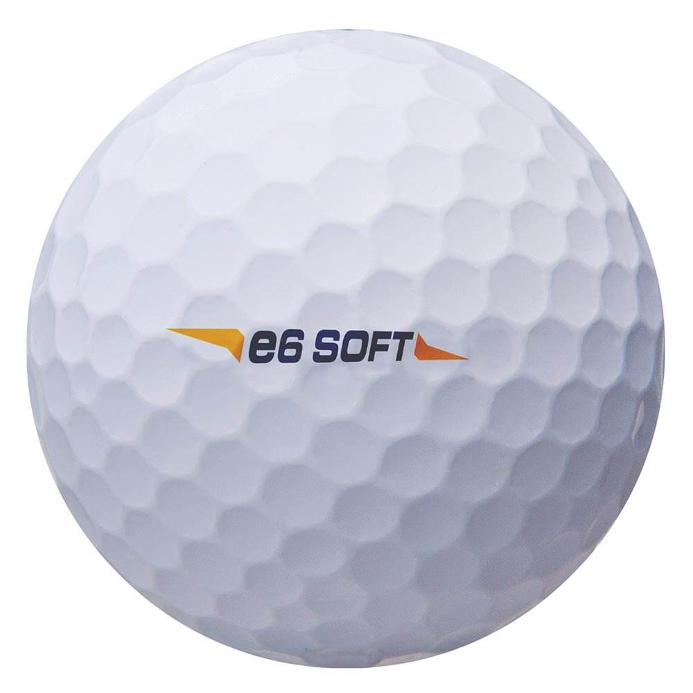 Bridgestone 2017 e6 Soft White Straight Distance Low Spin Golf Balls, 6 Dozen