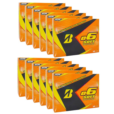 Bridgestone 2017 e6 Soft Yellow Straight Distance Low Spin Golf Balls, 12 Dozen
