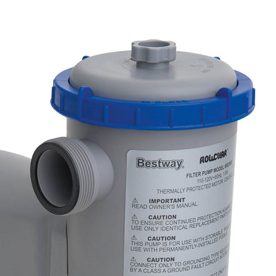 Bestway Flow Clear 1500 GPH Pump + Coleman Filter Pump Cartridges (6 Pack)