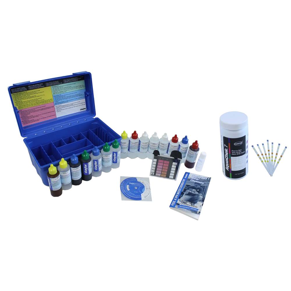 Taylor K-2005C Deluxe Complete Swimming Pool/Spa Test Kit + Chlorine Test Strips