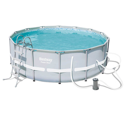 Bestway 14ft x 48in Steel Frame Above Ground Pool Set + 6 Coleman Cartridges