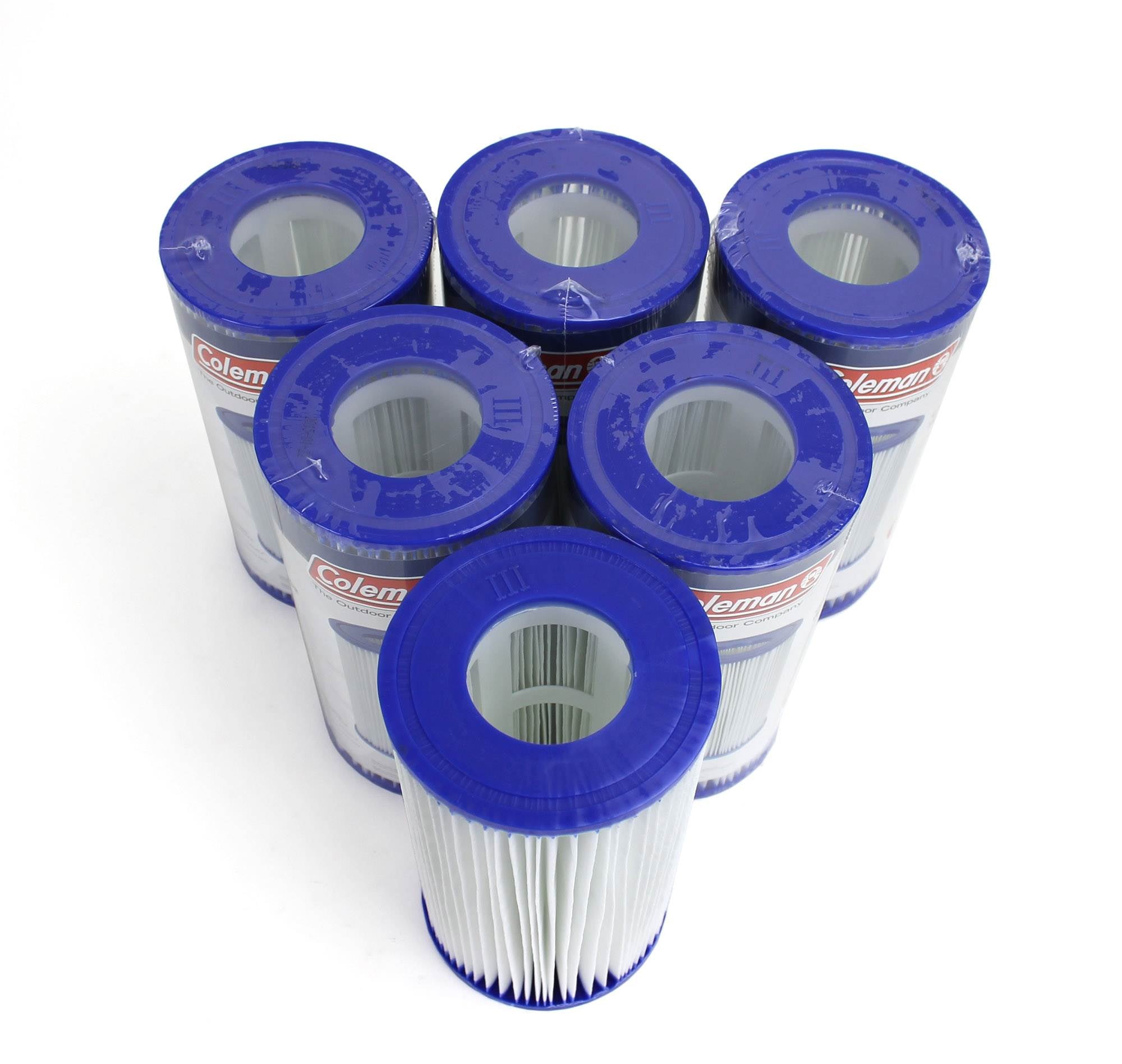 Bestway 16ft x 48in Power Steel Above Ground Pool Set + 6 Coleman Cartridges