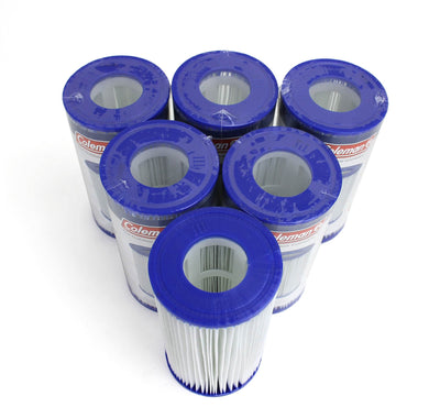 Bestway 16ft x 48in Power Steel Above Ground Pool Set + 6 Coleman Cartridges