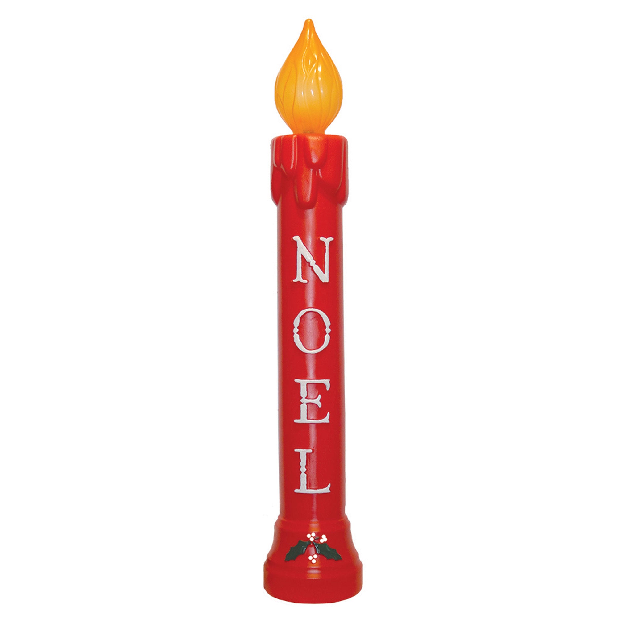 Union Christmas Illuminated Lighted 39" Noel Candle, Holiday Decor, Red, 2 Pack - VMInnovations