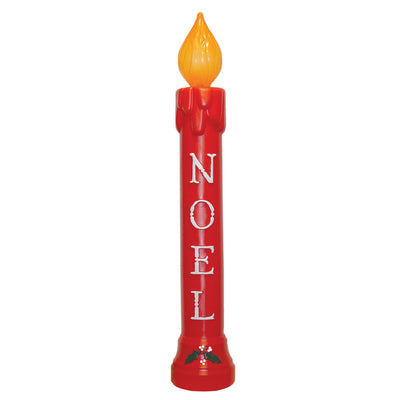 Union Christmas Illuminated Lighted 39" Noel Candle, Holiday Decor, Red, 6 Pack